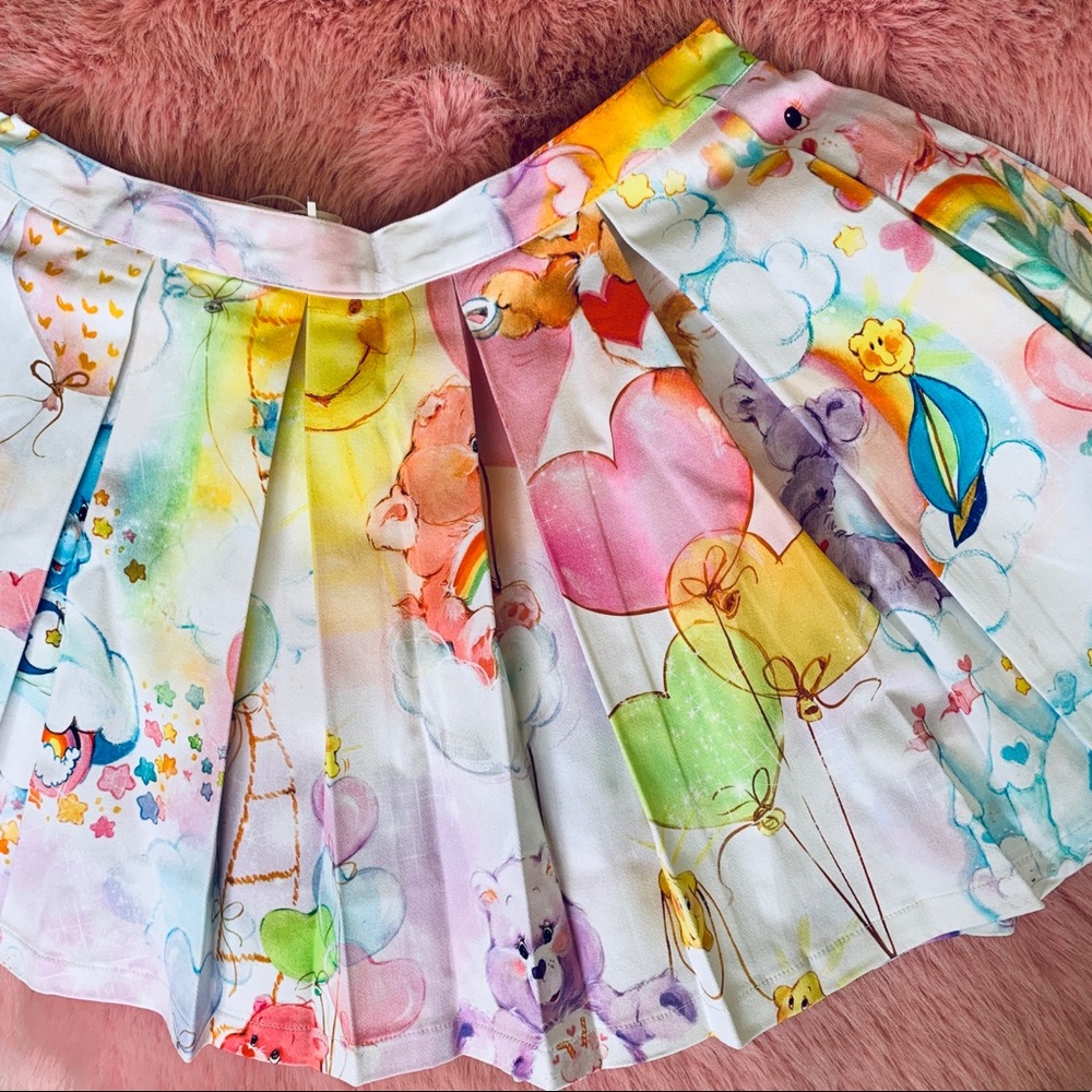 New Care Bears x Dolls Kill Mini Pleated Skirt - Picture 2 of 9